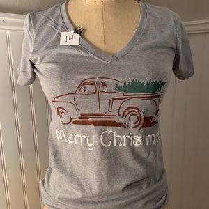 Handmade Christmas truck t-shirt